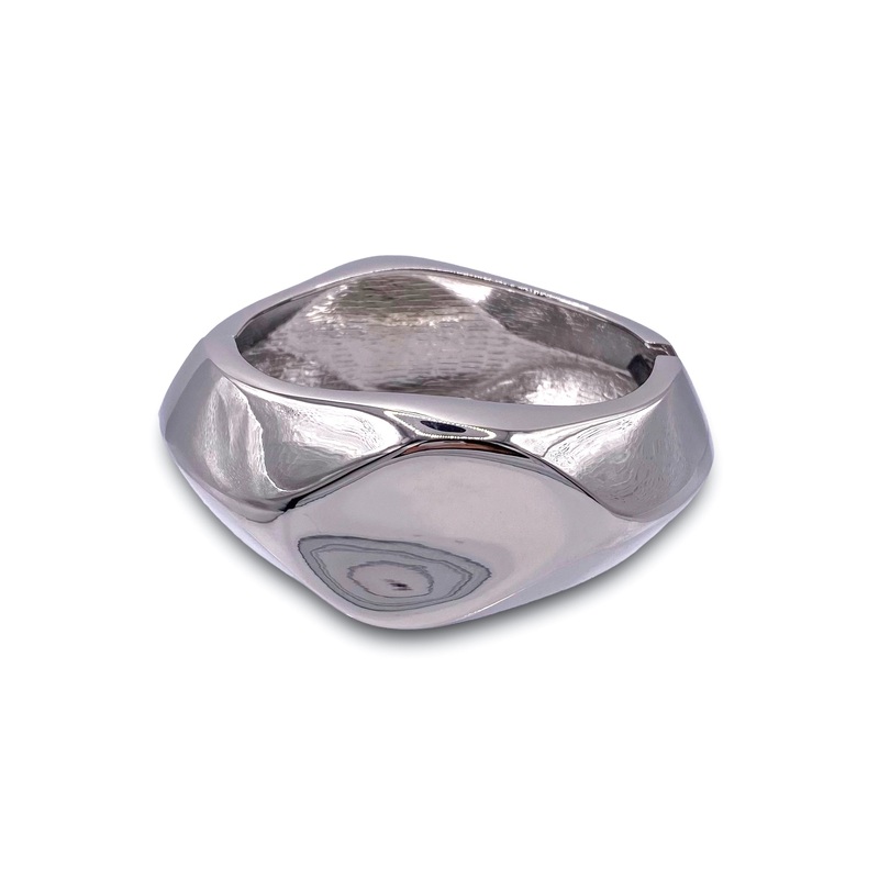 Different Angles Bracelet – Rhodium