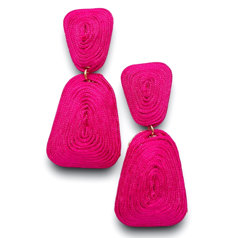 Drop The Ball Earrings – Fuchsia – FINAL SALE