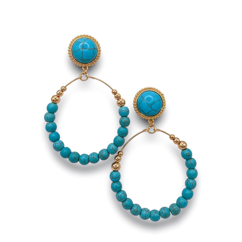 Gathering Around Earrings – Turquoise