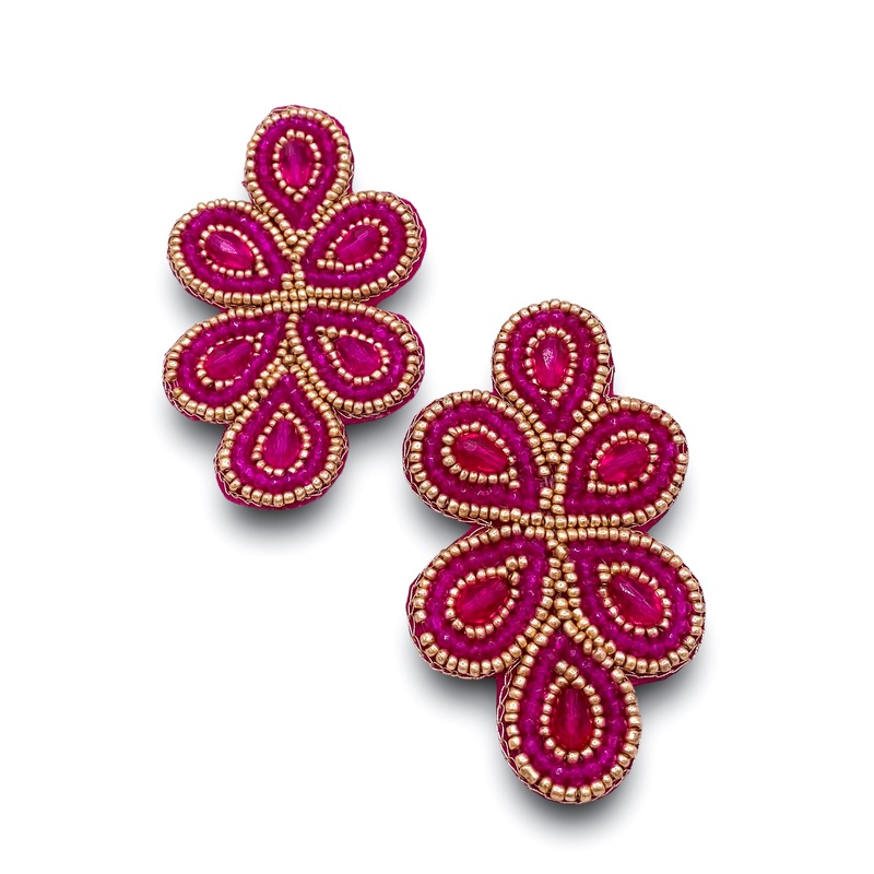 Linda Earrings – Fuchsia – FINAL SALE