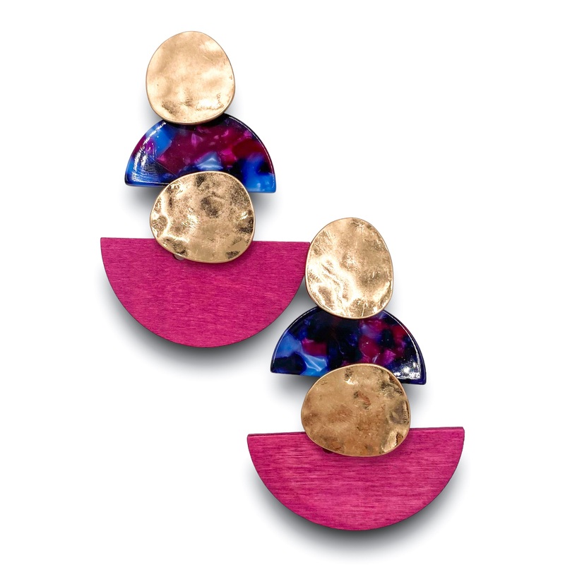 Major Statement Earrings – Fuchsia – FINAL SALE