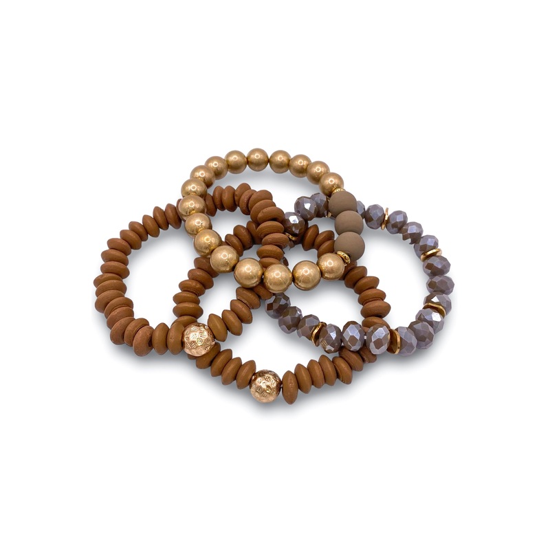 Quick Thinking Bracelet Set – Brown