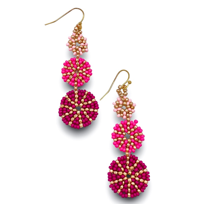 Round of Applause Earrings – Pink – FINAL SALE