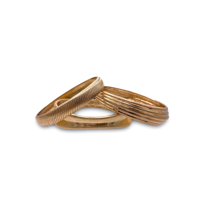 The Beholder Bracelet Set – Worn Gold – SALE