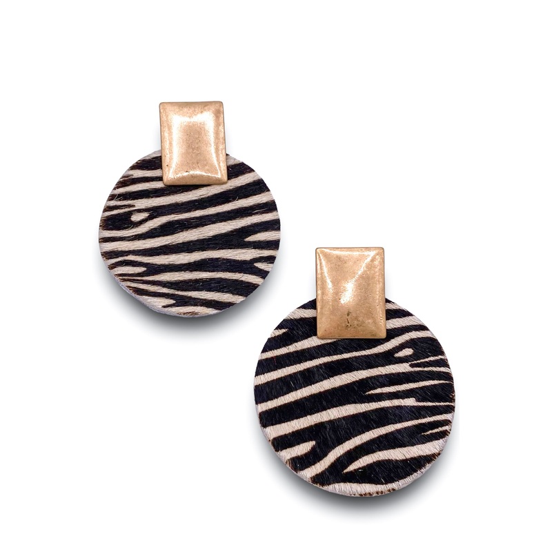 Wild Side Earrings – Zebra
