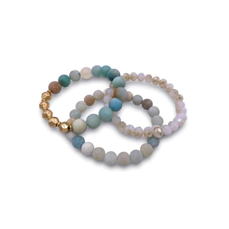 Your Goal Bracelet Set – Amazonite – FINAL SALE