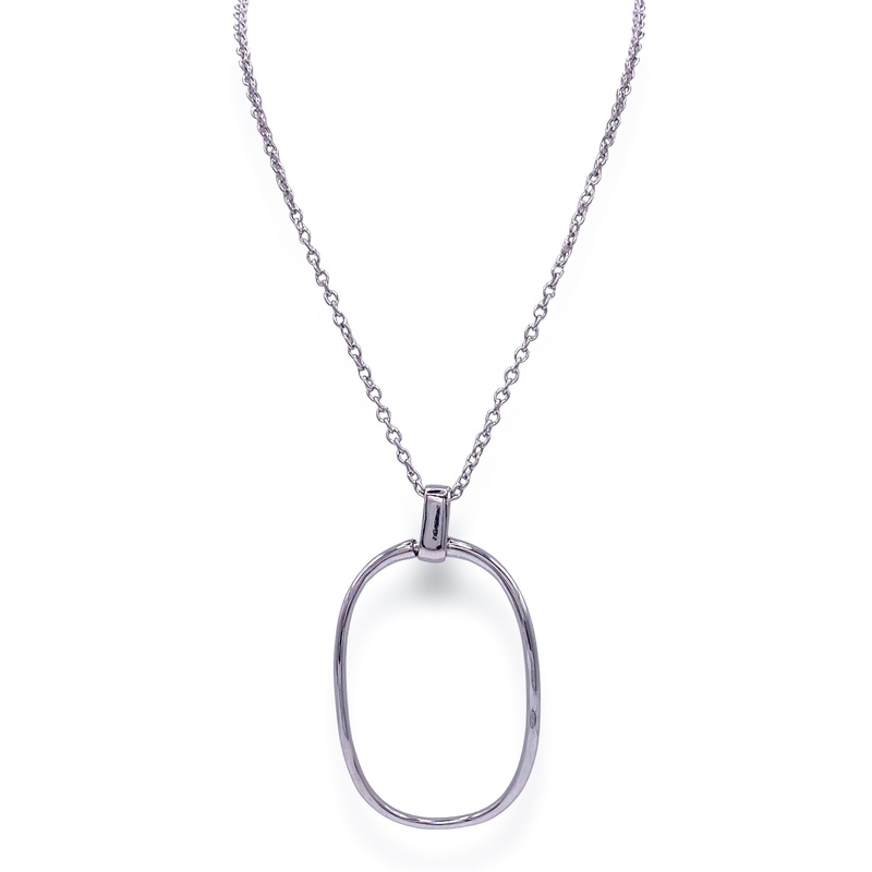 Hold On Tight Necklace – Rhodium – FINAL SALE