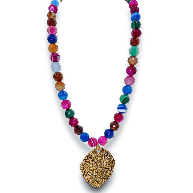 Shine Bright Necklace – Pink Agate | Virtue – FINAL SALE