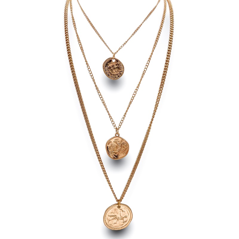 Until Then Layered Necklace|Worn Gold