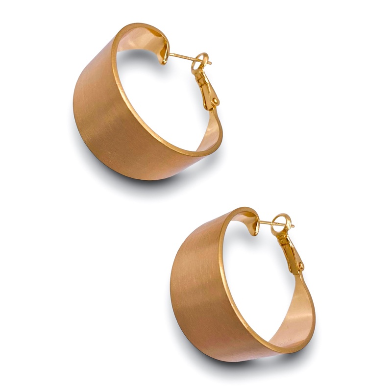 Walking Alone Hoops – Matte Gold | RESTOCK