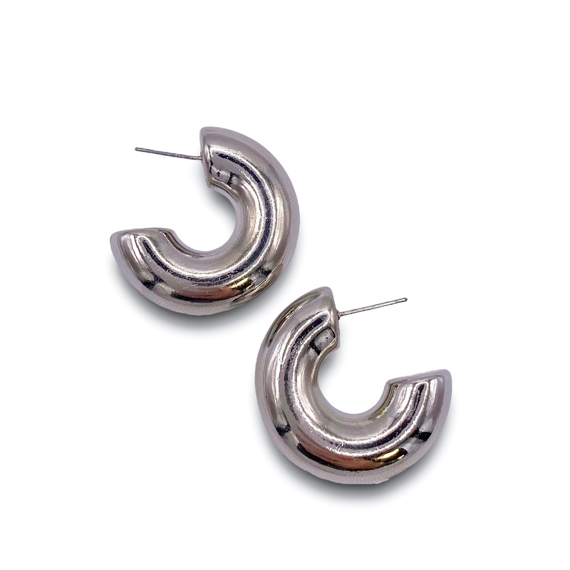 Blessings Hoop – Rhodium – FINAL SALE