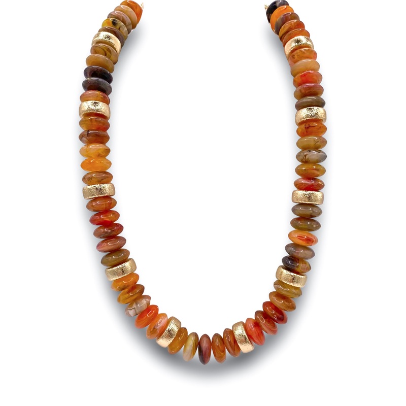 Going Far Necklace – Brown|Brown/Gold