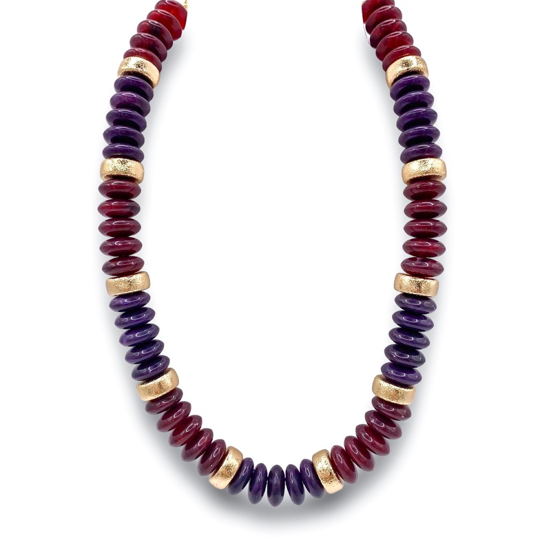 Going Far Necklace – Burgundy|Burgundy/Gold