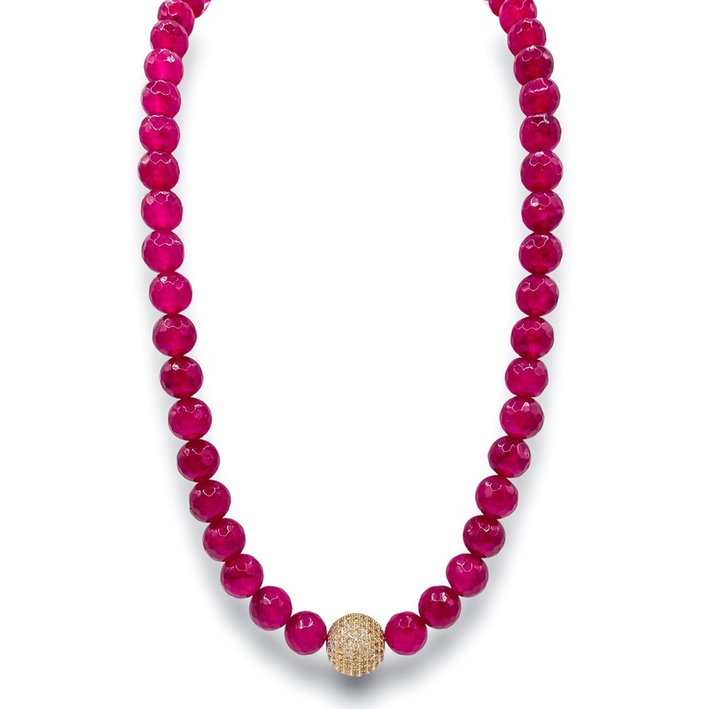 In Full Swing Necklace – Dark Pink | Virtue