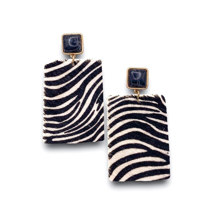 In The Wild Earrings – Zebra|Zebra