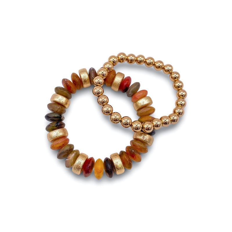 Joy of My Life Bracelet Set – Brown/Gold – FINAL SALE