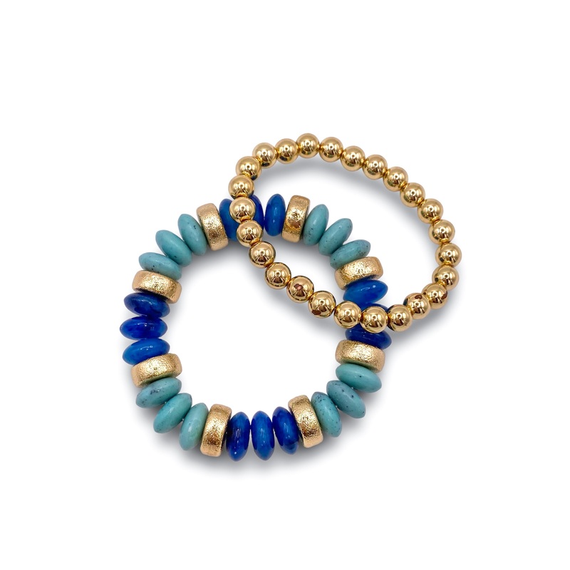 Joy of My Life Bracelet Set – Turquoise/Gold -DOORBUSTER