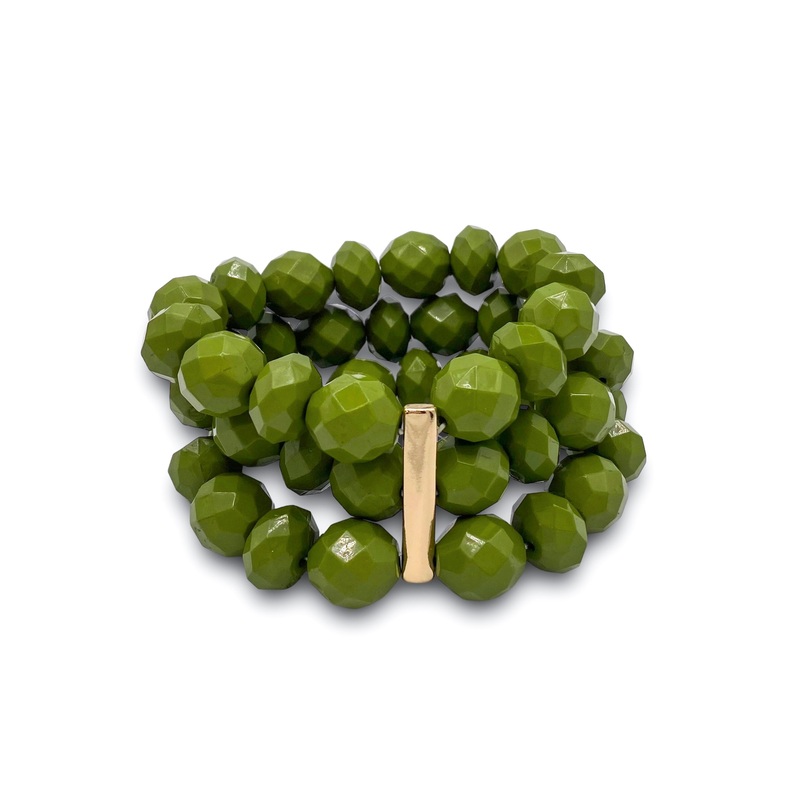 Perfect Match Bracelet Set|Olive/Gold
