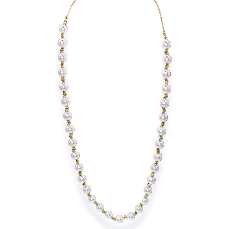 Quinn Necklace|White/Gold