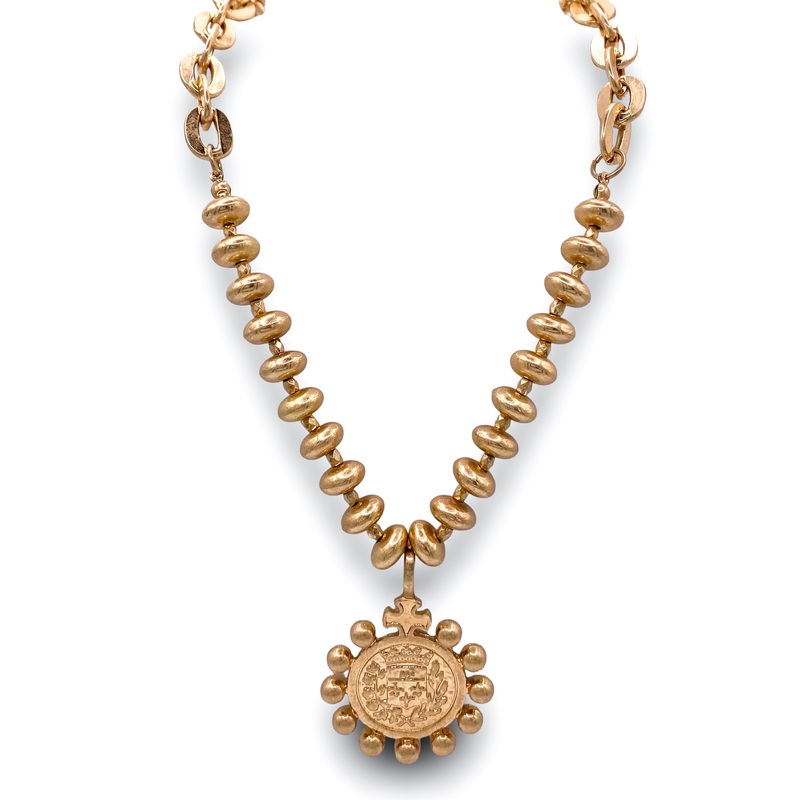 Spot On Necklace|Vintage Gold