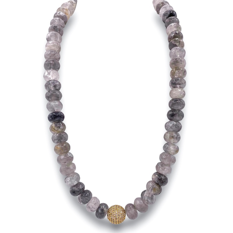 Stand Firm Necklace -Grey|Grey
