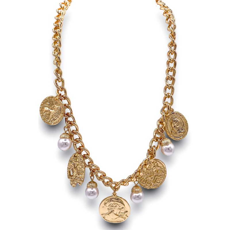 Susie Necklace|Cream/Gold