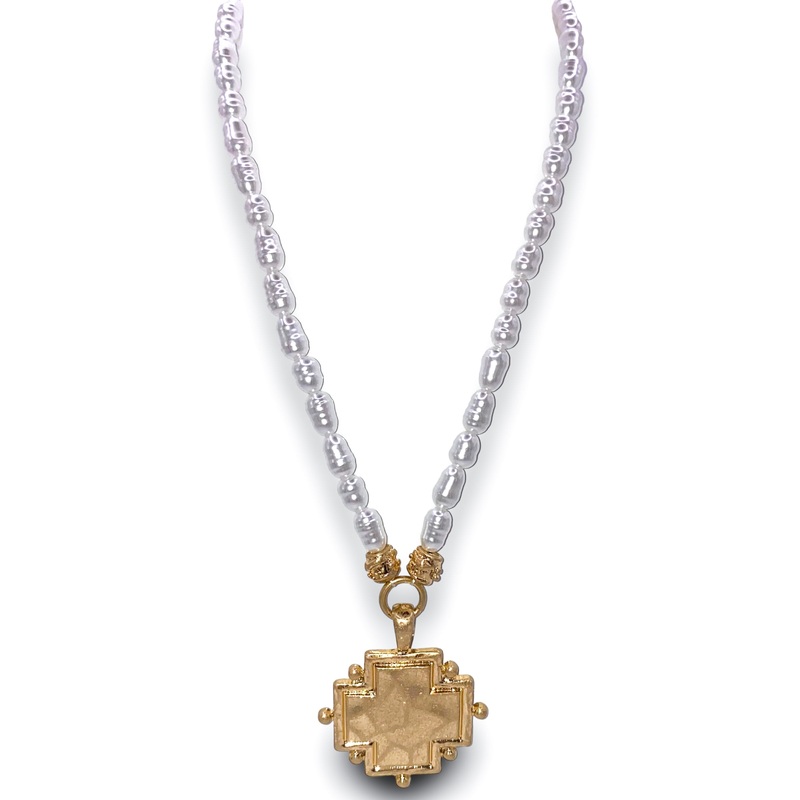 Turning Pages Necklace|Cream/Vintage