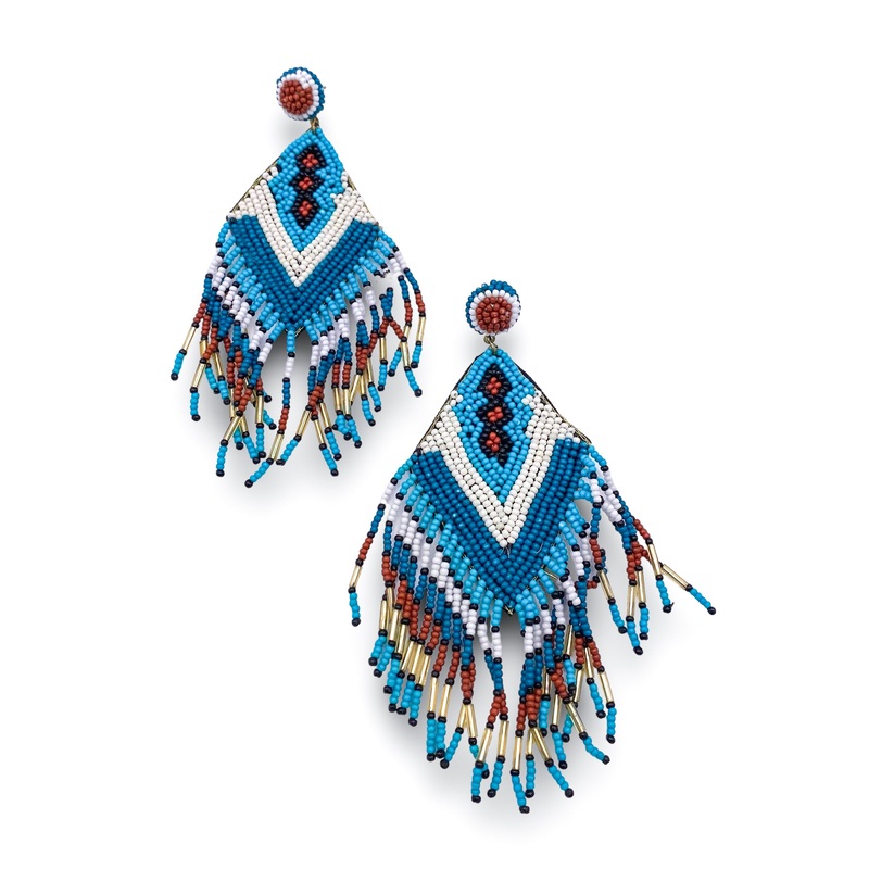 Wild West Tassel Earrings – Turquoise