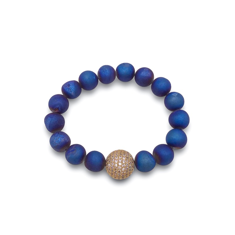 Brave Enough Bracelet – Blue Druzy | Virtue – SALE