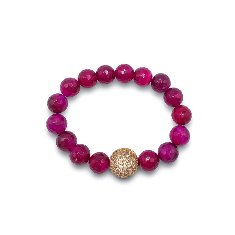 Brave Enough Bracelet – Dark Pink | RESTOCK