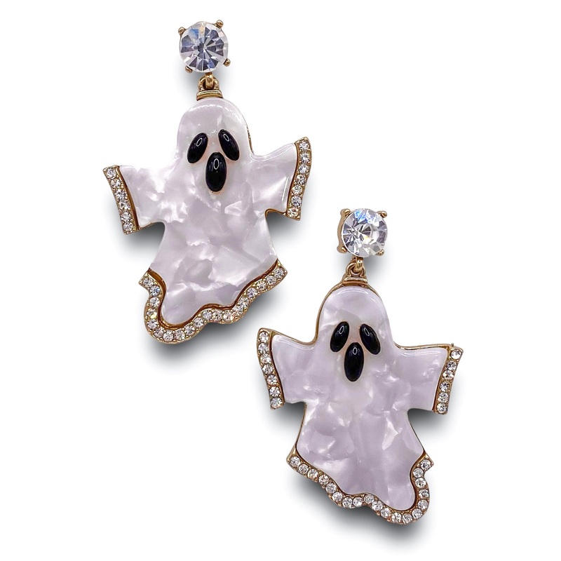 Spooky Season Earring|White