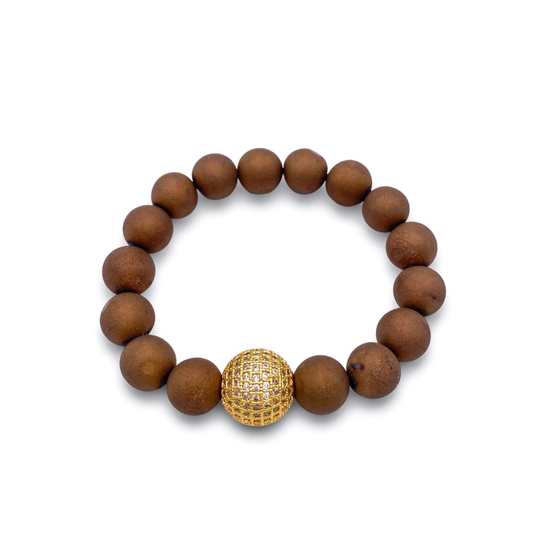 Brave Enough Bracelet –  Chocolate Druzy | Virtue | RESTOCK