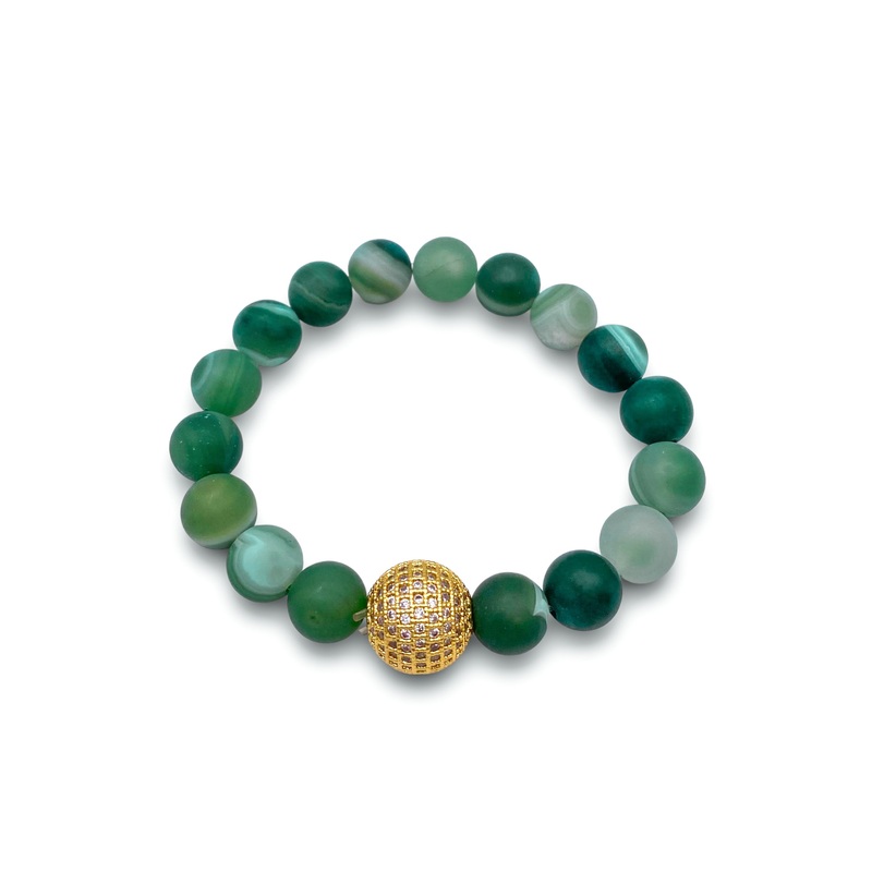 Brave Enough Bracelet –  Green Marble | Virtue | RESTOCK
