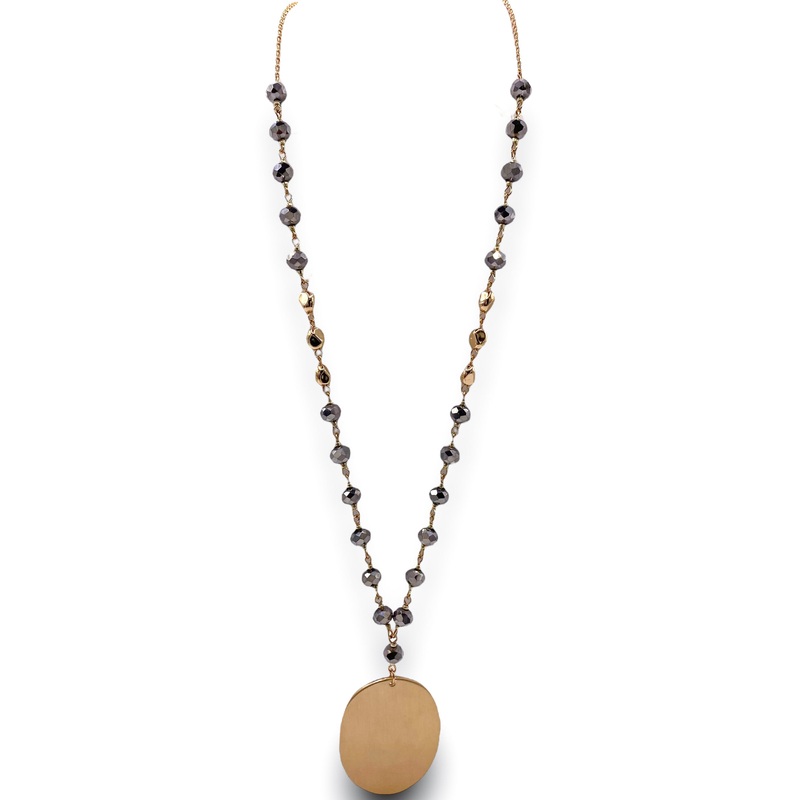 Full Closure Necklace|Hematite/MG