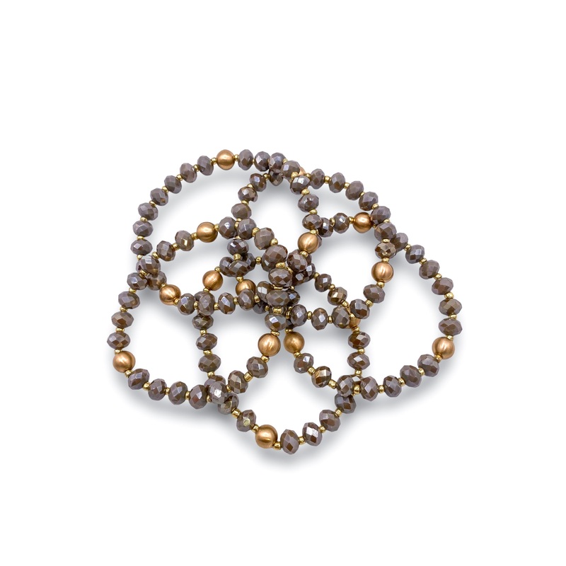 Headed To You Bracelet Set|Taupe