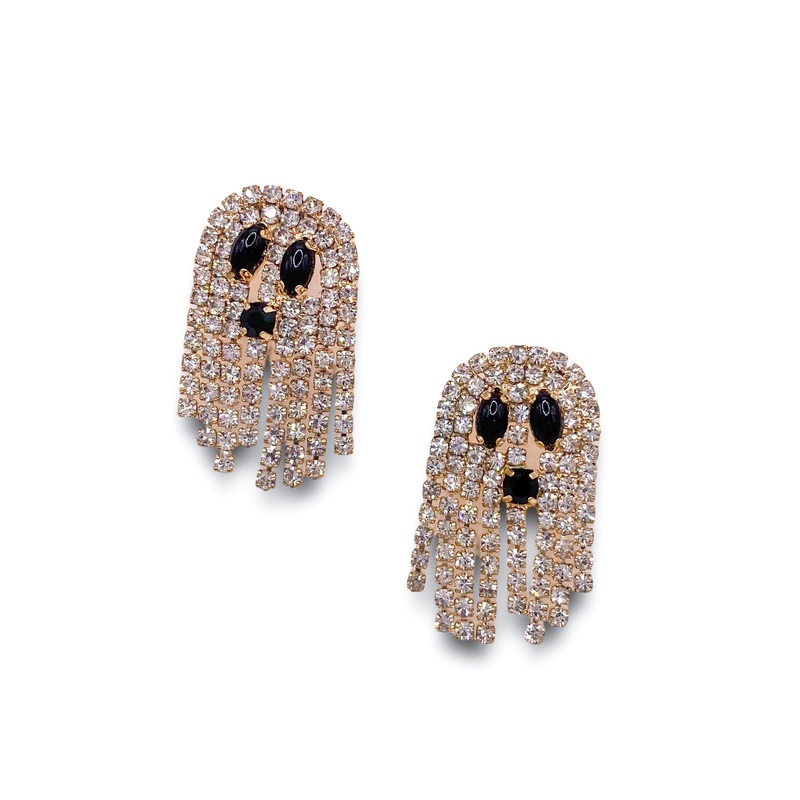 Glamour Ghost Earring|Clear/Gold