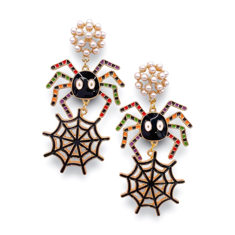 Itsy Bitsy Spider Earring|Black