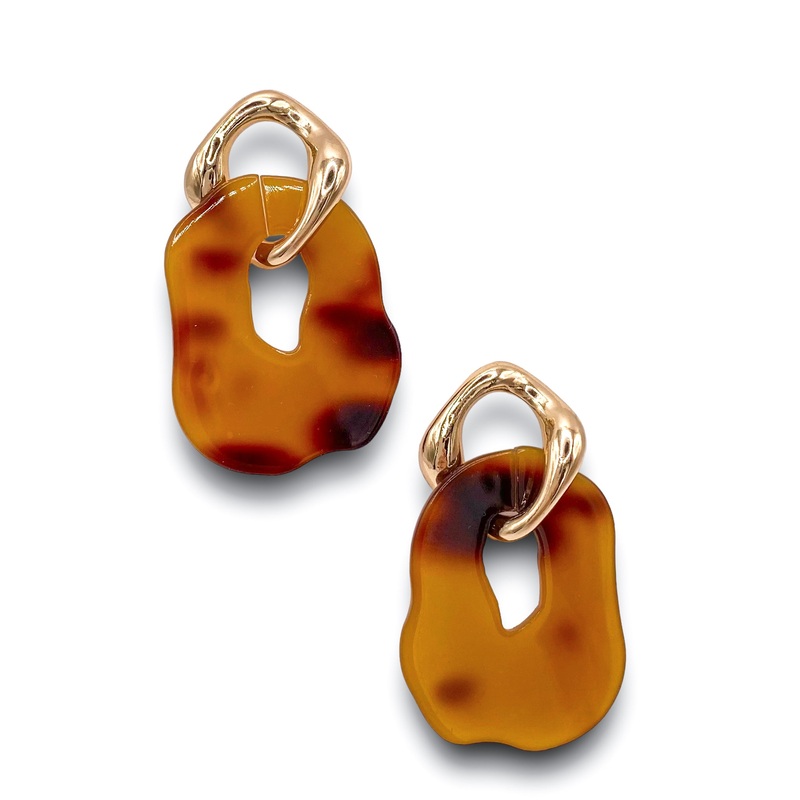 Linked Forever Earring – Tortoise – FINAL SALE