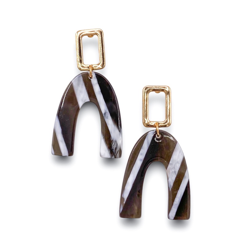 Connie Earring – FINAL SALE|Black/White