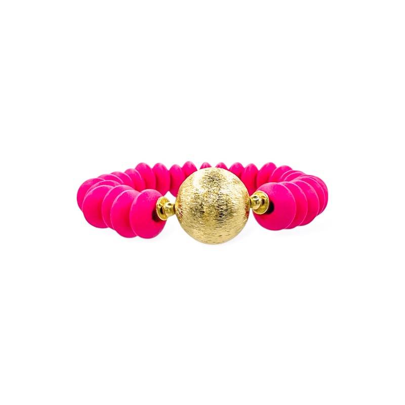 Open Mind Fuchsia Beaded Bracelet