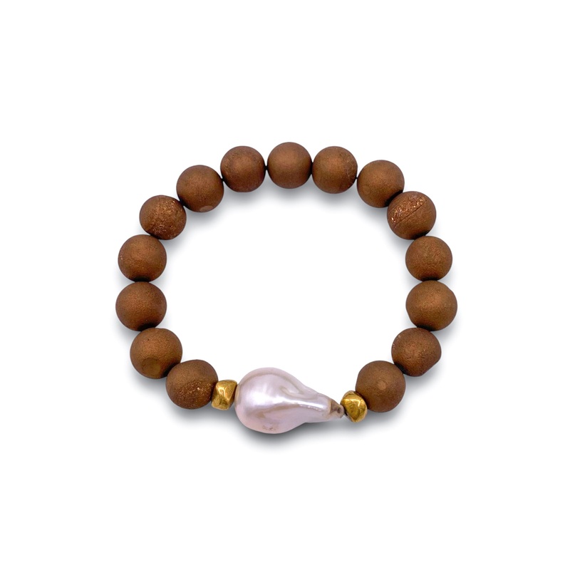 The Kamryn Bracelet – Brown Druzy | Virtue – SALE