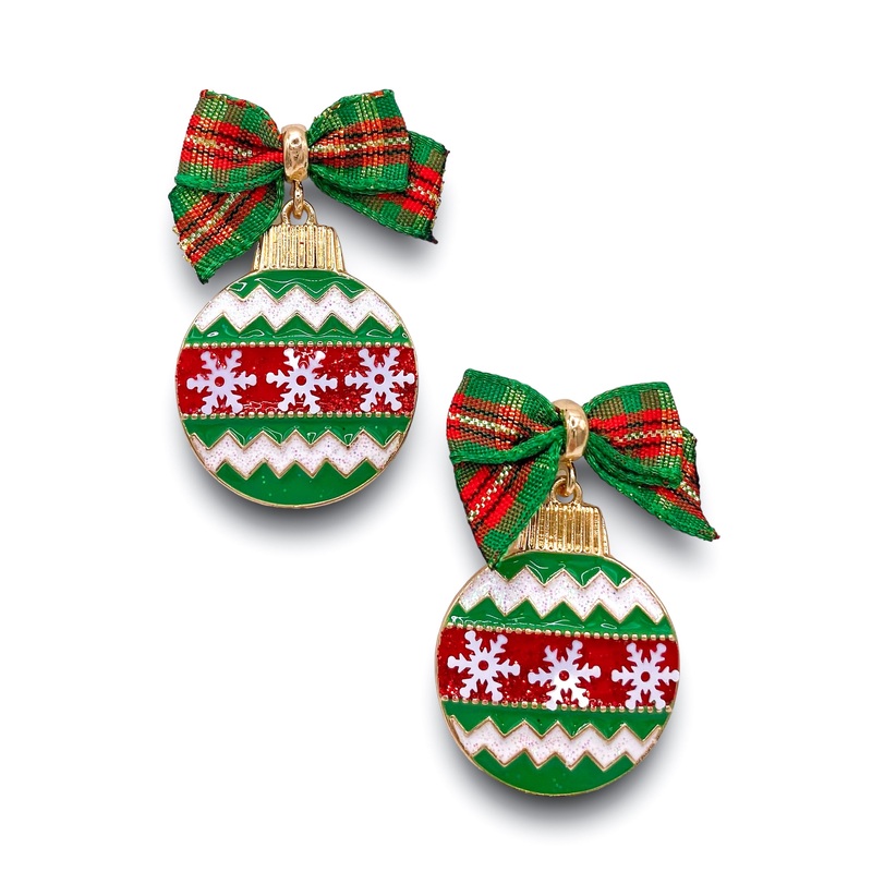 On The Tree Earrings – Red/Green – FINAL SALE