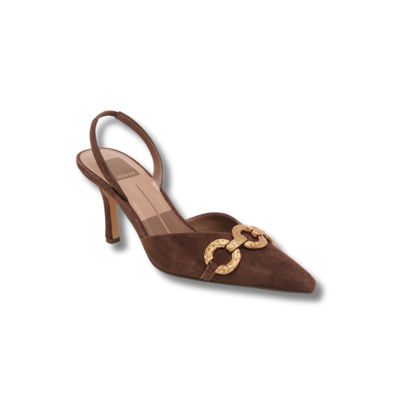 Haylee Heel – Dk. Brown Suede | Dolce Vita