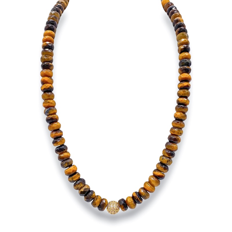 Rather Be There Necklace – Tiger Eye | Virtue – SALE