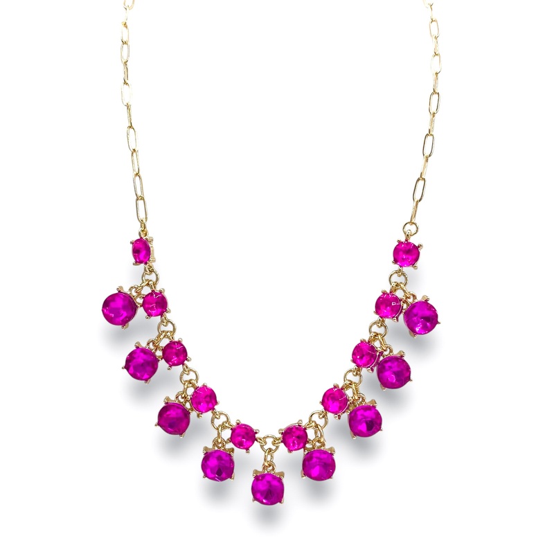 A Touch Of Glam Fuchsia Necklace