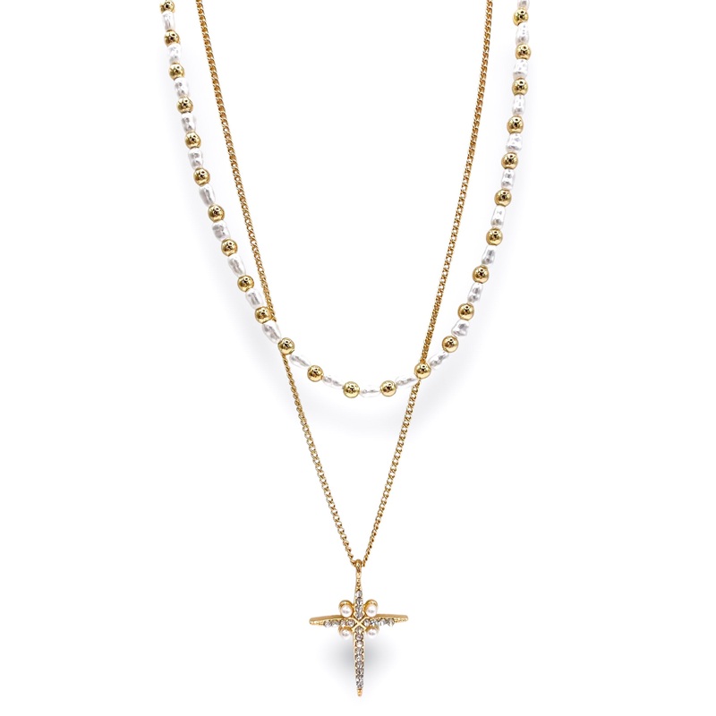 All Rise Necklace|Pearl/Gold