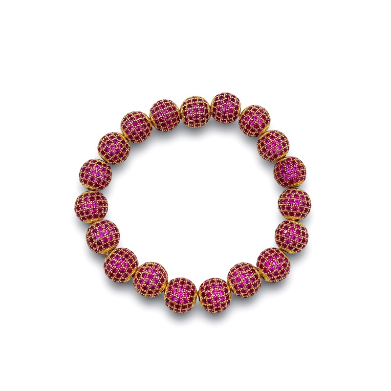 DOORBUSTER -Pave The Way Mini Bracelet – Fuchsia | Virtue