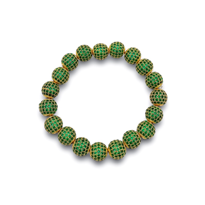 DOORBUSTER – Pave The Way Mini Bracelet – Green | Virtue