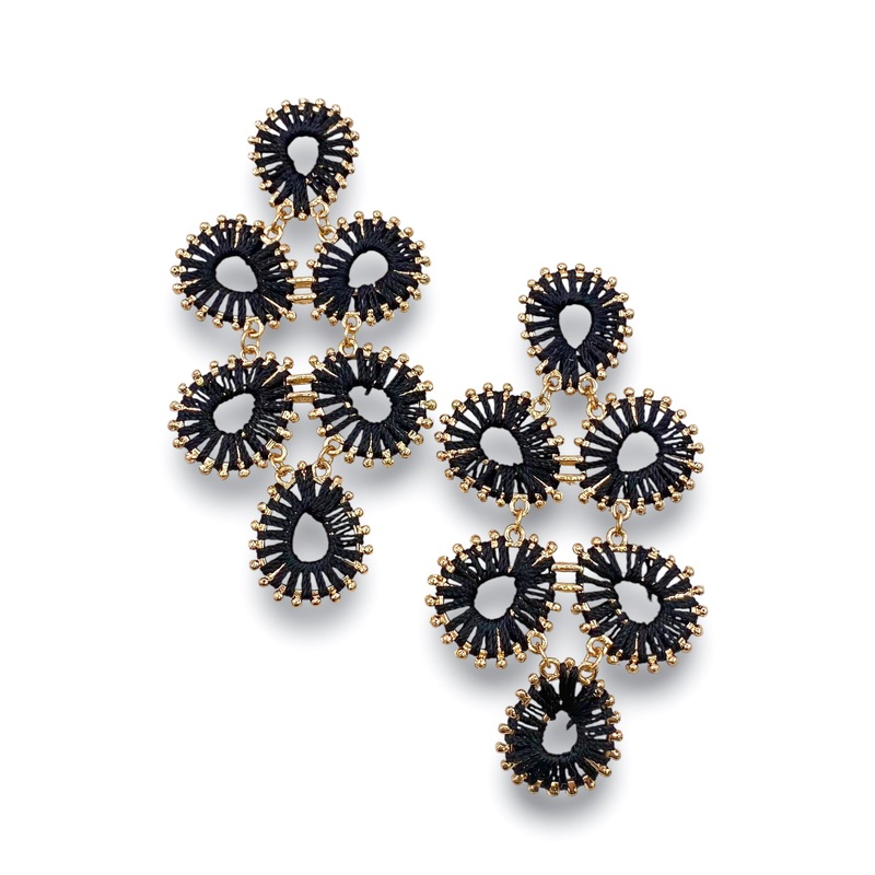 Gretta Earrings – Black|Black