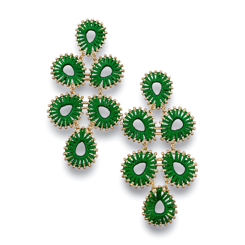 Gretta Earrings – Green|Green